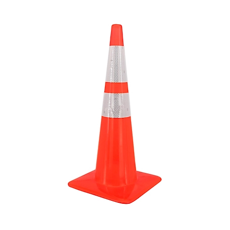 Radians 28 in. Safety Cone with Reflective Stripe