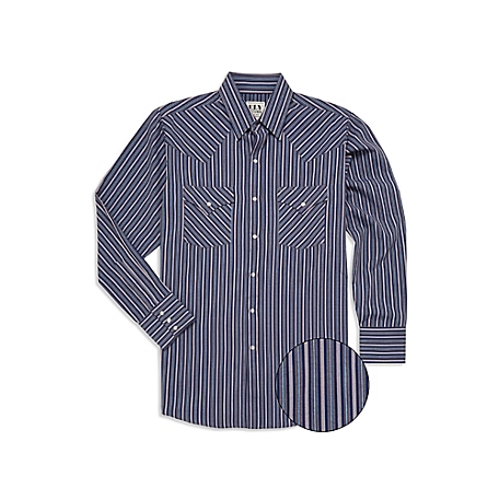 Ely Cattleman Long Sleeve Snap Front Textured Stripe