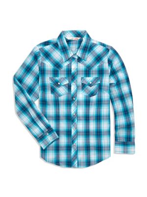 Ely Cattleman Women's Long Sleeve Snap Front Plaid Western Shirt