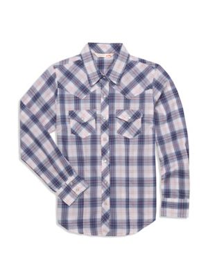 Ely Cattleman Women's Long Sleeve Snap Front Plaid Western Shirt