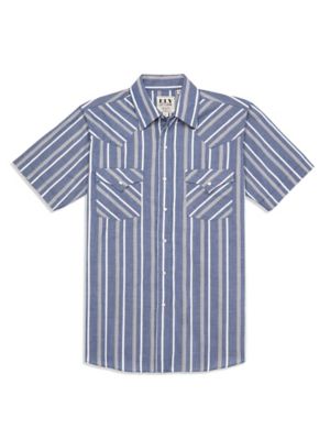 Image showing  Men's Stripe Short-Sleeve Snap-Front Shirt