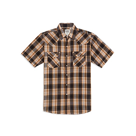Ely Cattleman Short Sleeve Snap Front Plaid