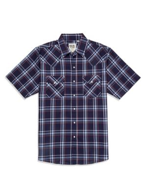 Ely Cattleman Short Sleeve Snap Front Plaid