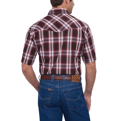 Image showing 1 th Ely Cattleman Men's Plaid Short-Sleeve Snap-Front Shirt