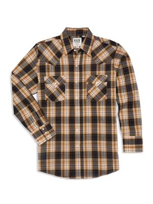 Ely Cattleman Long Sleeve Snap Front Plaid