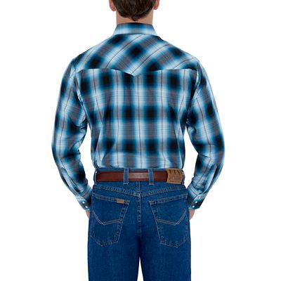 Image showing 1 th Ely Cattleman Men's Plaid Long-Sleeve Snap-Front Shirt