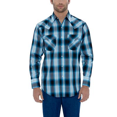 Image showing 2 th Ely Cattleman Men's Plaid Long-Sleeve Snap-Front Shirt