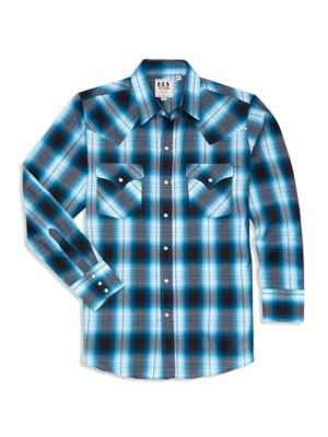 Image showing 3 th Ely Cattleman Men's Plaid Long-Sleeve Snap-Front Shirt