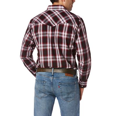 Image showing 1 th Ely Cattleman Men's Plaid Long-Sleeve Snap-Front Shirt