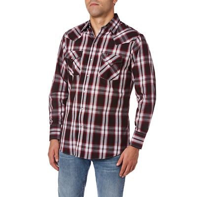Image showing 2 th Ely Cattleman Men's Plaid Long-Sleeve Snap-Front Shirt