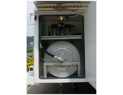 Image showing  Steel Hose Reel with 50 Foot Hose, For Use with Water or Air Pneumatics