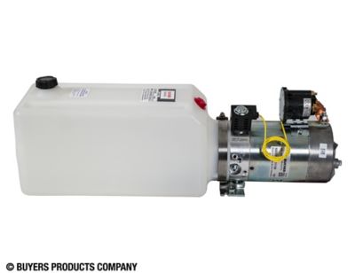 Image showing 5 th Buyers Products 1.5 gal. 3-Way DC Power Unit-Electric Controls Horizontal Poly Reservoir