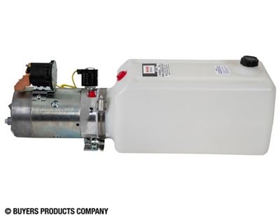 Image showing 6 th Buyers Products 1.5 gal. 3-Way DC Power Unit-Electric Controls Horizontal Poly Reservoir
