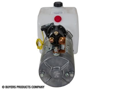 Image showing 5 th Buyers Products 0.75 gal. 3-Way DC Power Unit-Electric Controls Horizontal Poly Reservoir