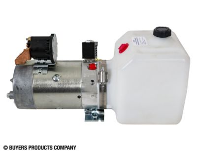 Image showing 6 th Buyers Products 0.75 gal. 3-Way DC Power Unit-Electric Controls Horizontal Poly Reservoir