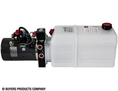 Image showing 5 th Buyers Products 4-Way DC Power Unit-Electric Controls Horizontal Poly Reservoir