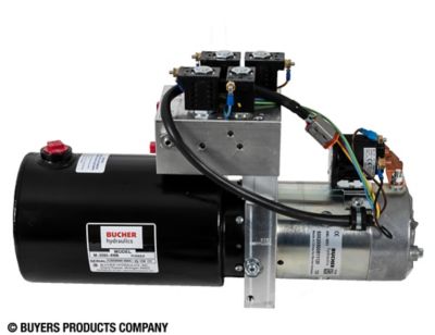 Image showing 5 th Buyers Products 0.75 gal. 4-Way/3-Way DC Power Unit-Electric Controls Horizontal