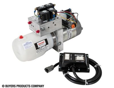 Image showing  0.32 gal. 4-Way/3-Way DC Power Unit-Electric Controls Horizontal