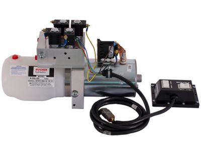 Image showing 5 th Buyers Products 0.32 gal. 4-Way/3-Way DC Power Unit-Electric Controls Horizontal