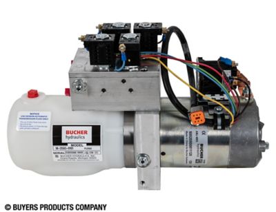 Image showing 6 th Buyers Products 0.32 gal. 4-Way/3-Way DC Power Unit-Electric Controls Horizontal