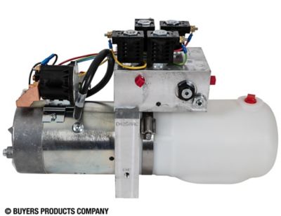 Image showing 7 th Buyers Products 0.32 gal. 4-Way/3-Way DC Power Unit-Electric Controls Horizontal