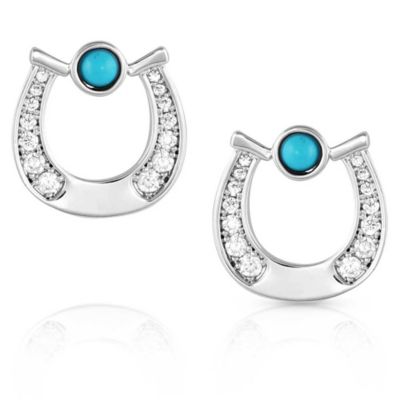 Montana Silversmiths Destined Luck Turquoise Crystal Earrings, ER5508