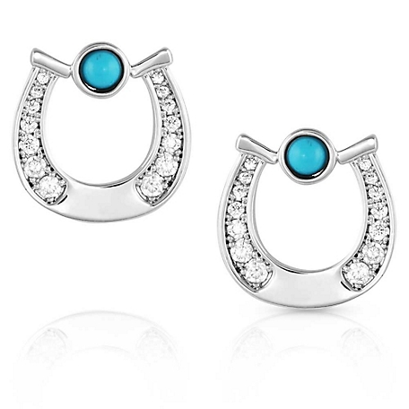 Montana Silversmiths Destined Luck Turquoise Crystal Earrings, ER5508