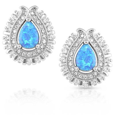 Montana Silversmiths Radiating Crystals Opal Earrings, ER5530
