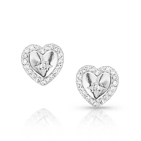 Montana Silversmiths Love in my Heart Crystal Earrings, ER5606