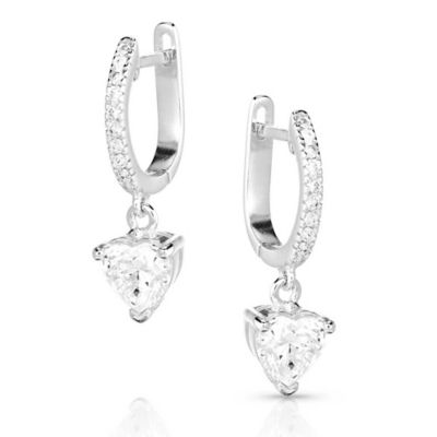 Montana Silversmiths Charmed by You Crystal Heart Earrings, ER5610