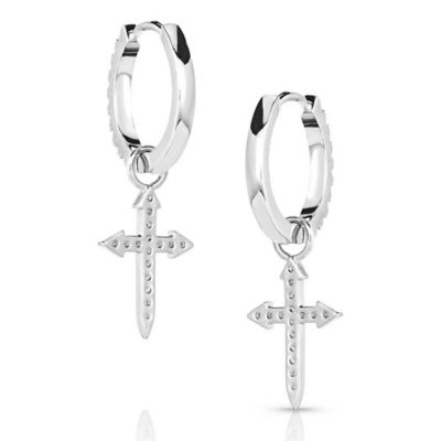 Image showing  Crystal Devotion Cross Earrings, ER5642