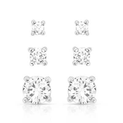 Montana Silversmiths Shine Bright Triple Crystal Post Earring Set, ER5646