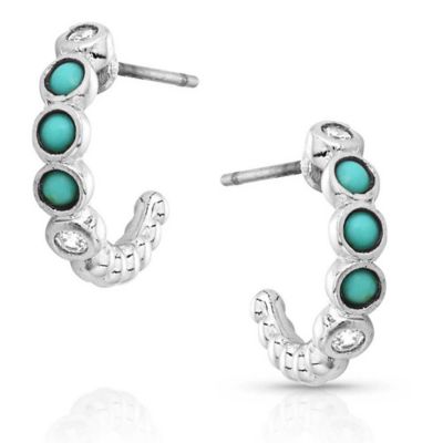 Montana Silversmiths Turquoise Tranquility Crystal Earrings, ER5648