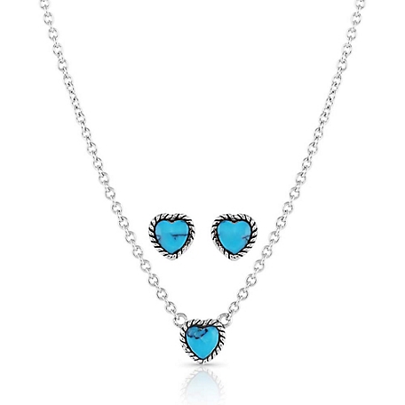 Montana Silversmiths Hidden Skies Turquoise Heart Jewelry Set
