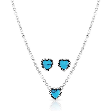 Montana Silversmiths Hidden Skies Turquoise Heart Jewelry Set