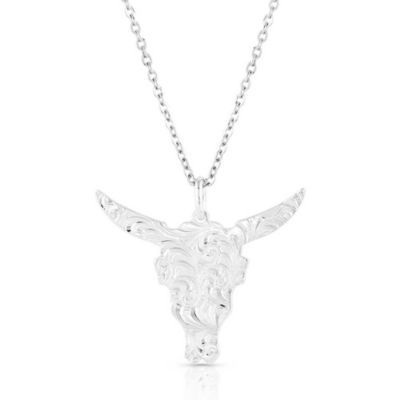 Image showing  Chiseled Steer Head Turquoise Necklace, NC5397