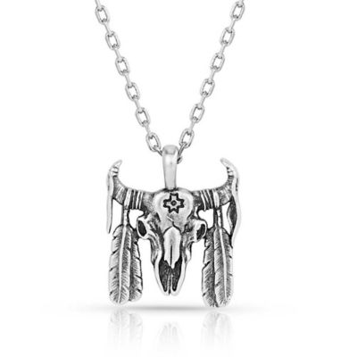 Montana Silversmiths Buffalo Skull Pendant Necklace, NC5656