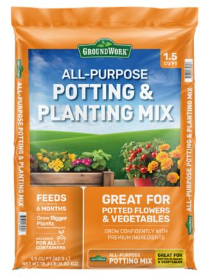 GroundWork 18.3 lb. 1.5 cu. ft. All-Purpose Potting and Planting Mix Soil Potting soil