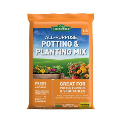 GroundWork 18.3 lb. 1.5 cu. ft. All-Purpose Potting and Planting Mix Soil Potting soil