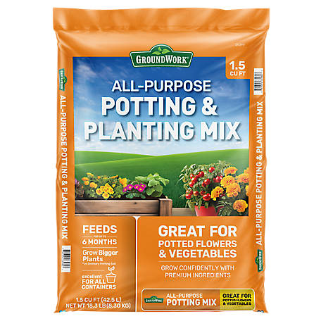 GroundWork 18.3 lb. 1.5 cu. ft. All-Purpose Potting and Planting Mix Soil