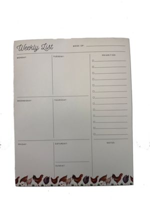 Bella Bug Chicken Weekly Schedule