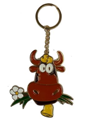 Bella Bug Cow with Bell Zinc Alloy Key Chain