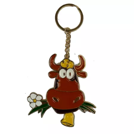 Bella Bug Cow with Zinc Alloy Keychain with Bell Sculptures & Figurines