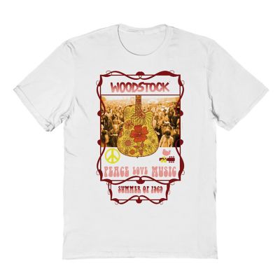 Woodstock Peace Love Music 1 Music T-Shirt