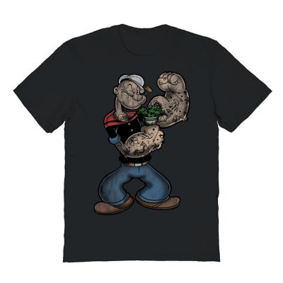 DESCENDANT×POPEYE 813 Pullover Shirt-2 Popeye's Shirt Mutant Biohazard Black/Red — Popeyes