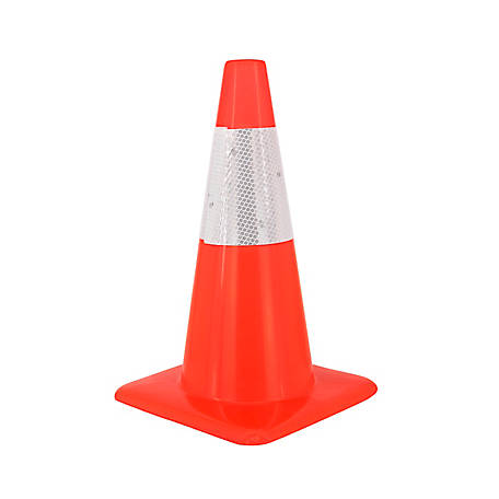 Radians 18 in. Safety Cone With Reflective Stripe