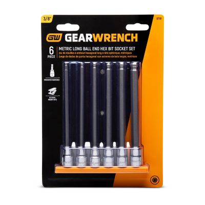 Image showing  3/8 in. Drive Metric Hex Bit Socket Set, 6 pc.