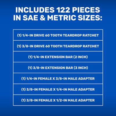 Image showing  122 pc. Mechanics Hand Tool Set