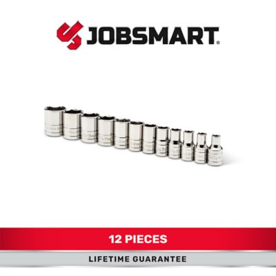 Image showing  1/4 in. Drive Metric Shallow Socket Set, 12 pc.