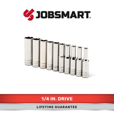 Image showing  1/4 in. Drive SAE Deep Socket Set, 10 pc.